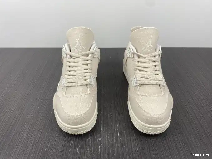 Reps TB DQ4909-100 Blank (W) Retro 4 Canvas Jordan 0529